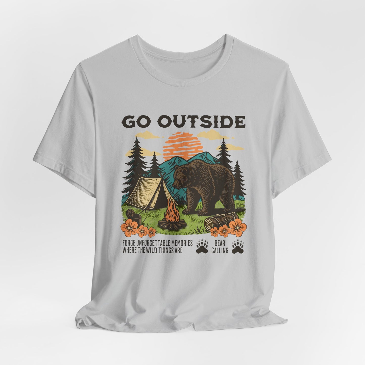 Go Outside Bear Calling Tee