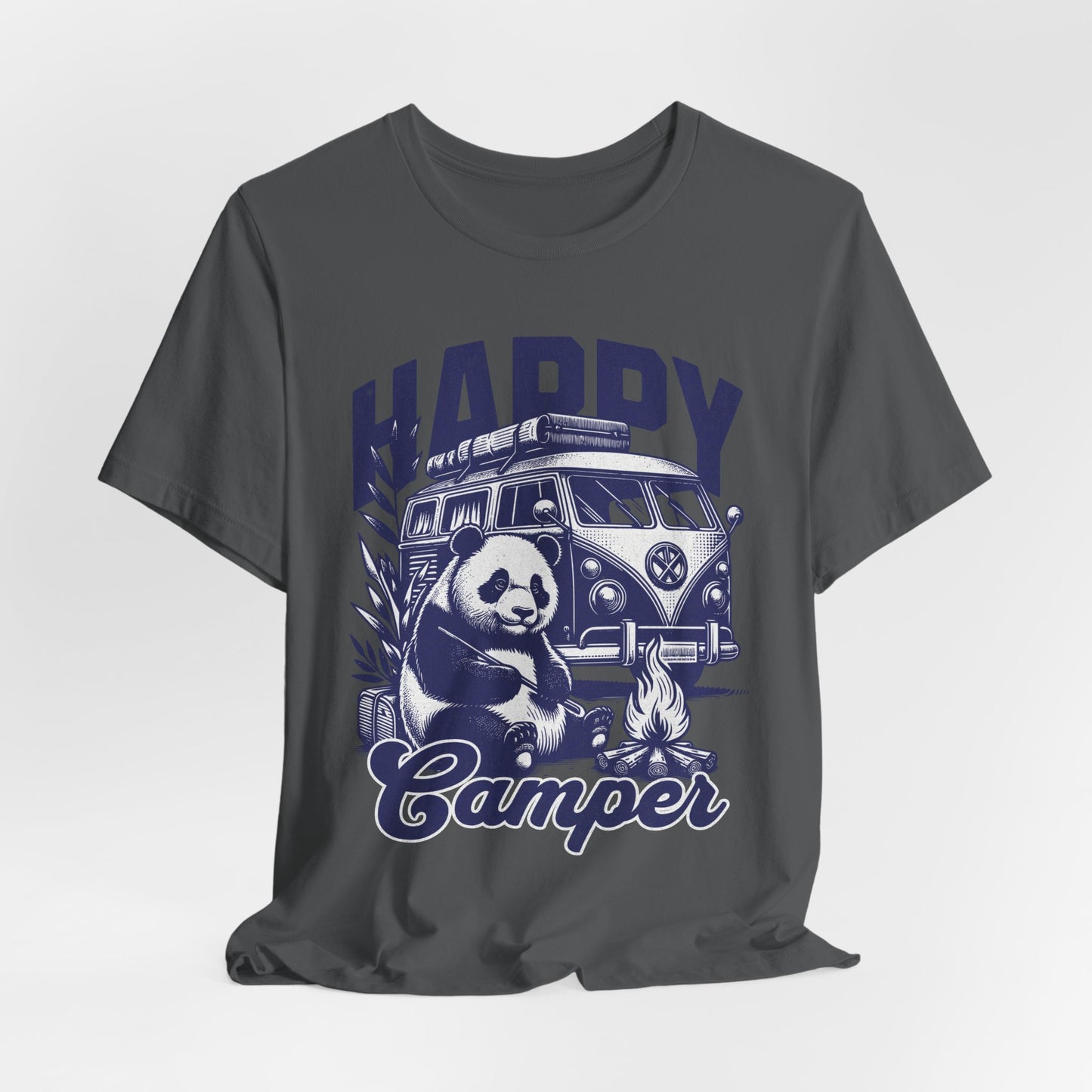 Happy Camper Panda T‑Shirt (Asphalt)