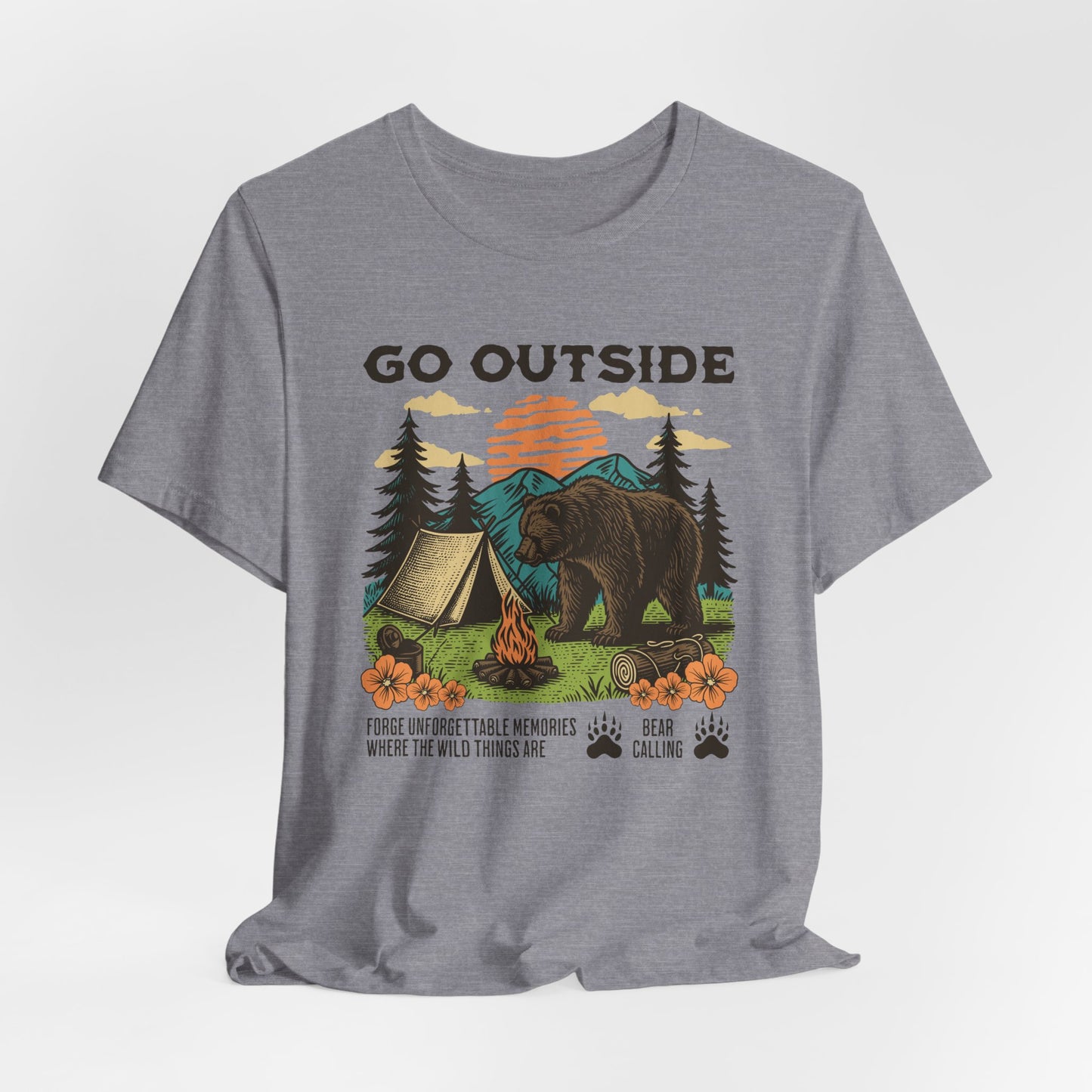 Go Outside Bear Calling Tee
