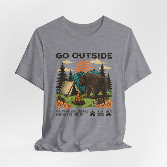 Go Outside Bear Calling Tee